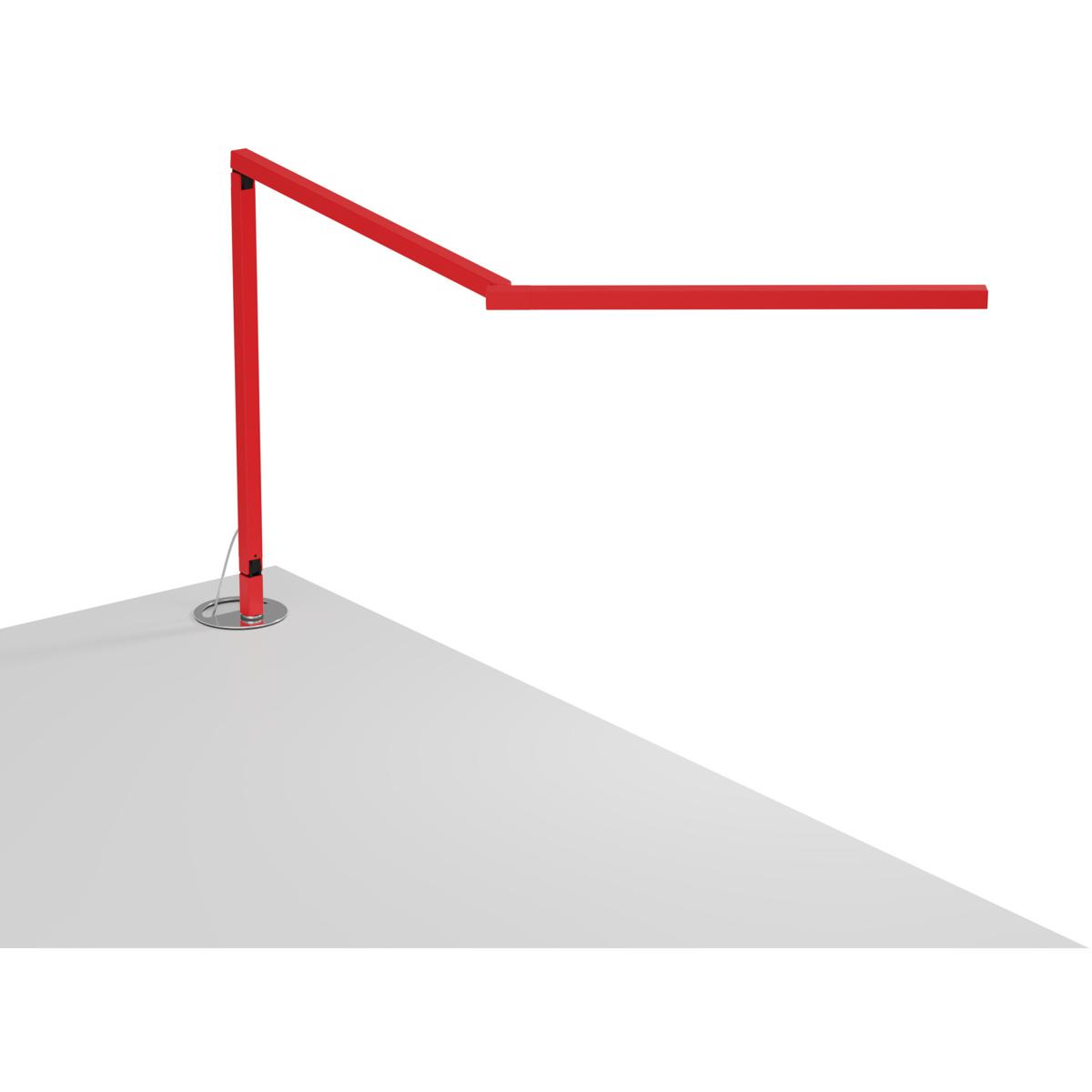 Koncept ZBD3100-W-MRD-GRM Z-Bar Mini Gen 4 12.5 inch 5.35 watt Matte Red Desk Lamp Portable Light, Grommet Mount
